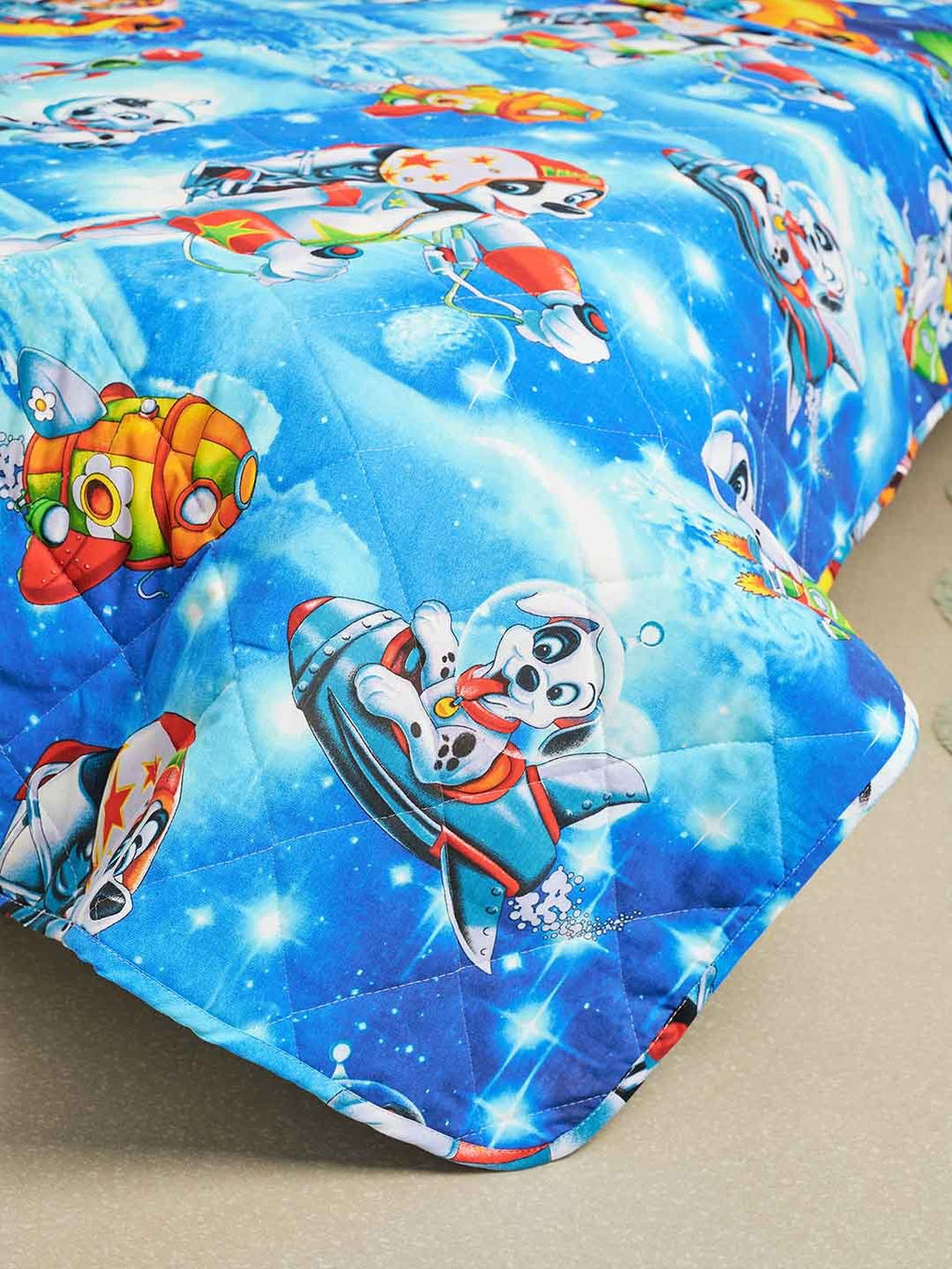 Покрывало бязь с детским рисунком - 15 - Космики 150х215