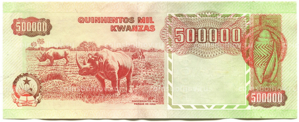 Банкнота 500000 кванза 1991 года Ангола