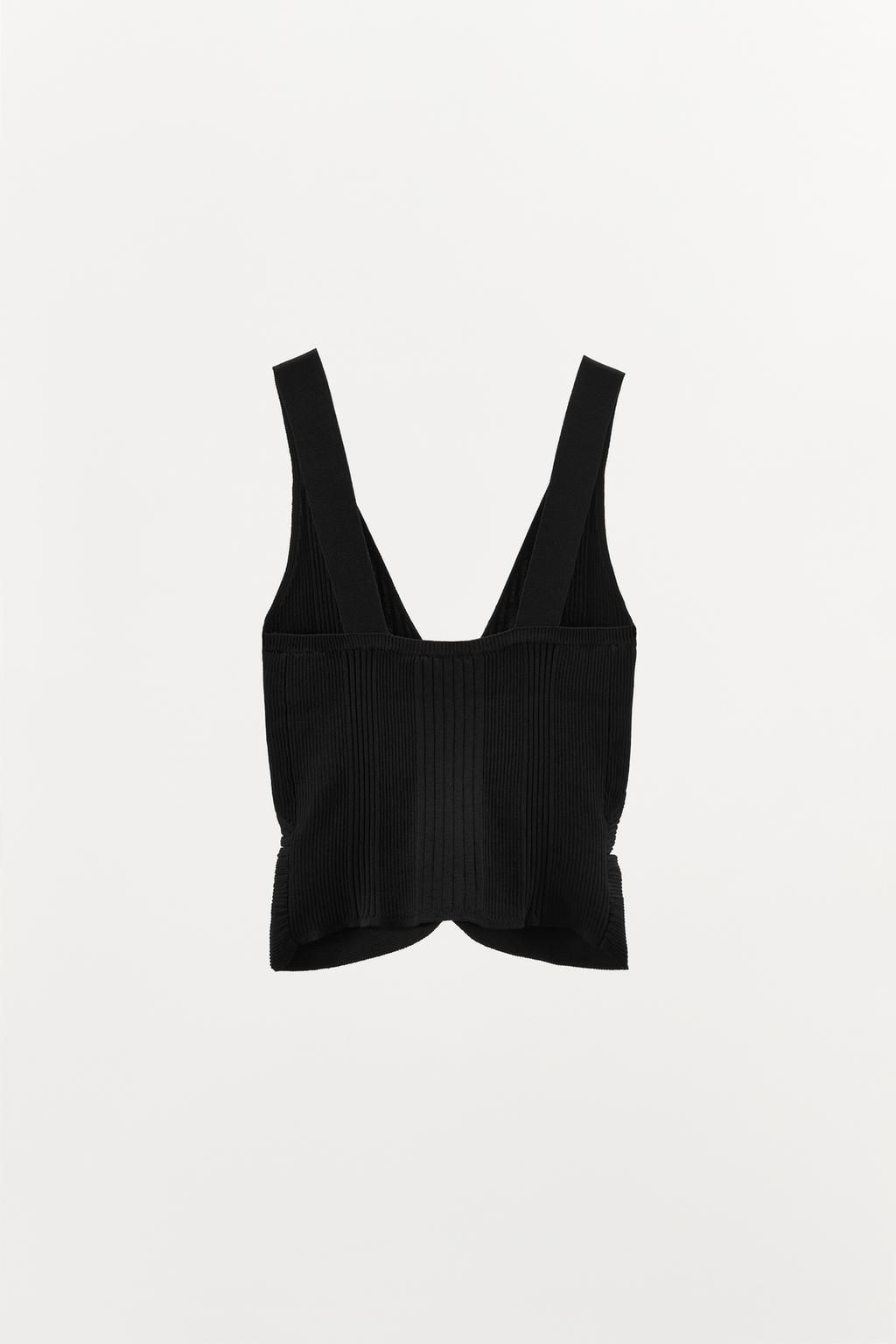 KNIT TOP WITH HOOK-AND-EYE DETAILS - Zara фото 6
