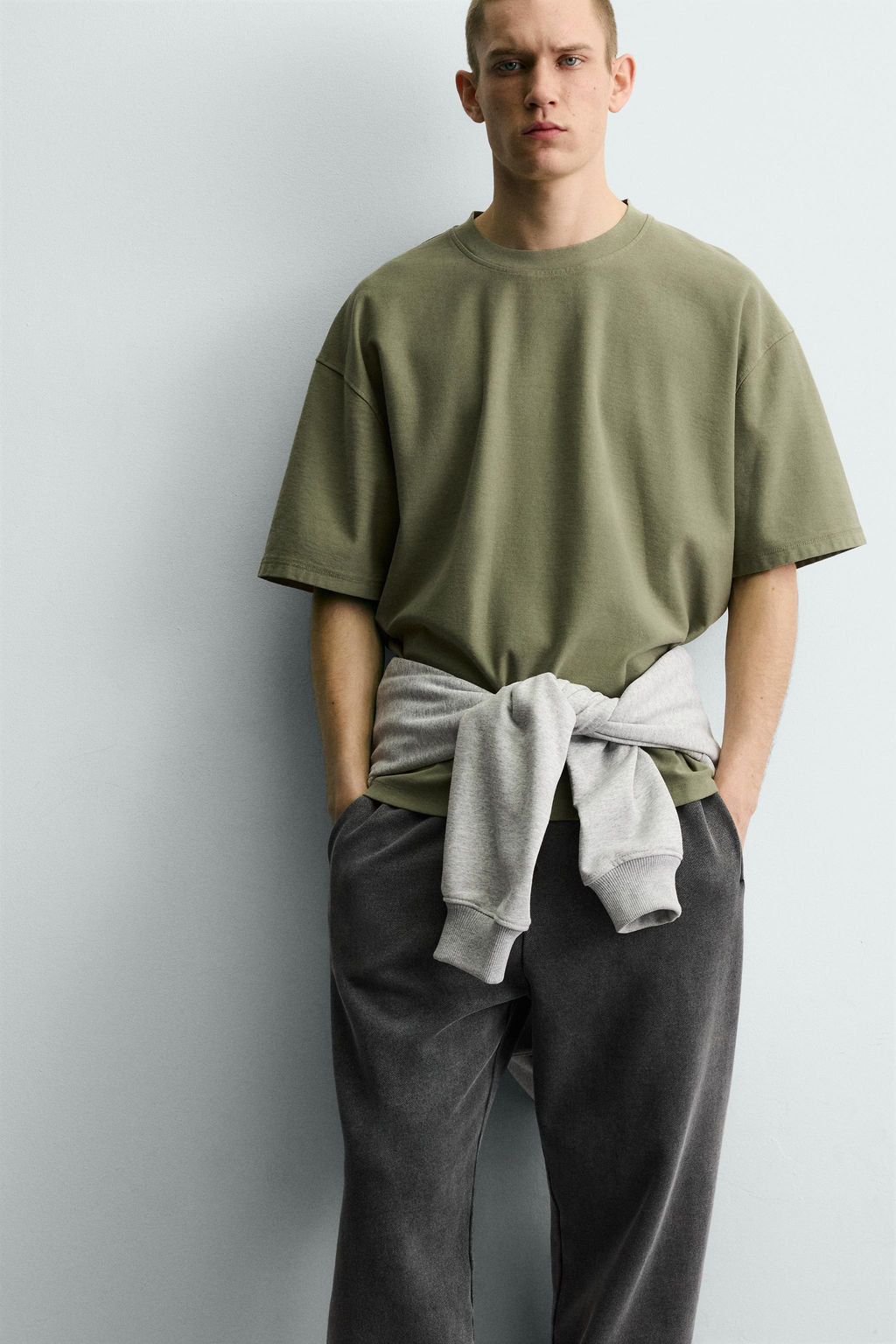 CAMISETA BOXY FIT B?SICA / Verde - Zara фото 6
