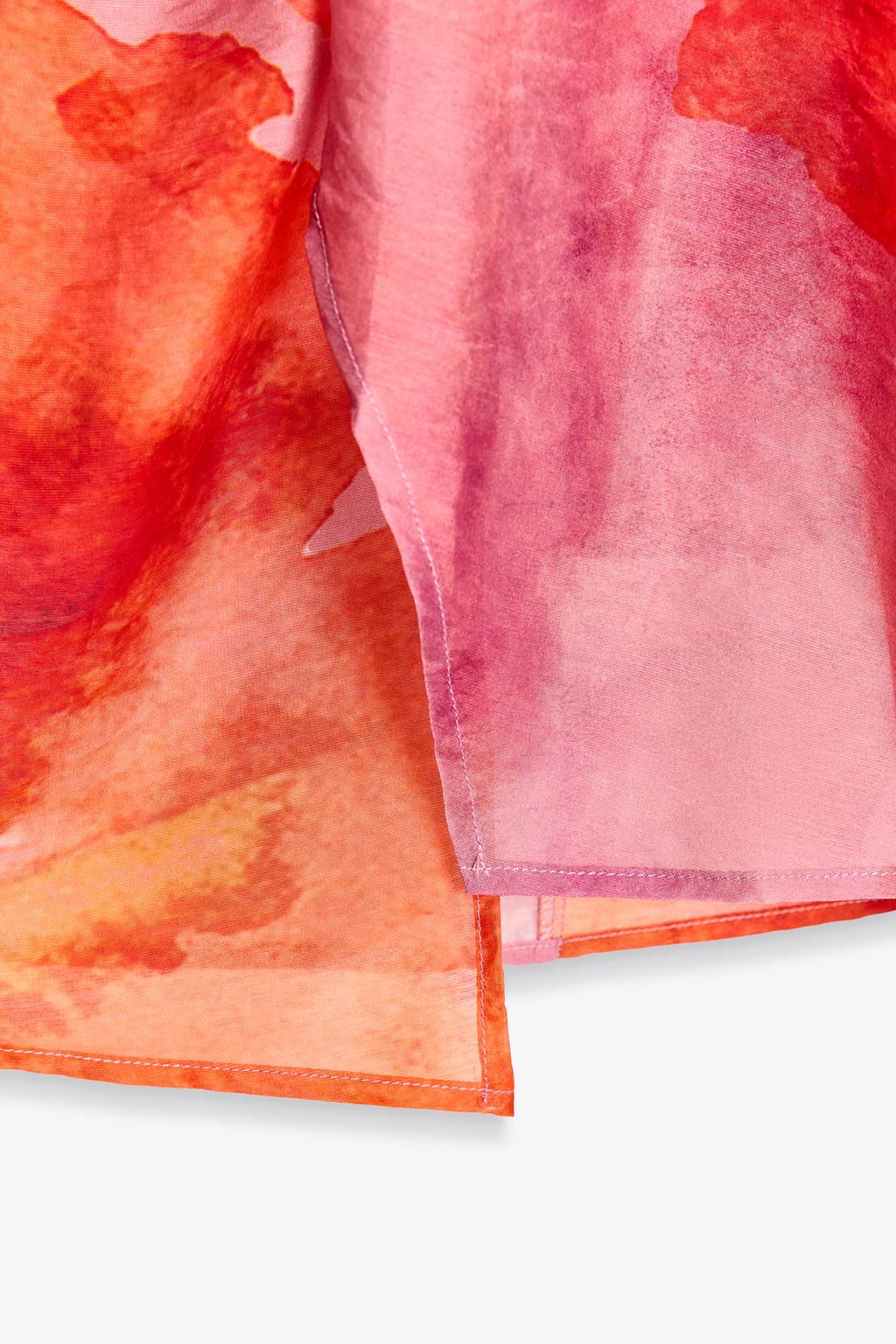 FLORAL PRINTED KNOTTED SARONG - Zara фото 4