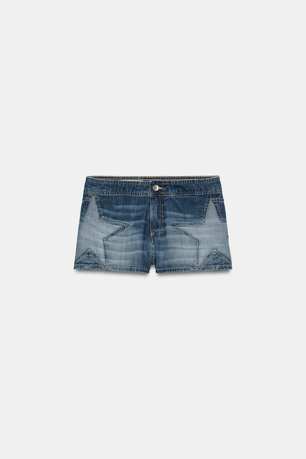 SHORTS MINI DENIM TRF ESTRELLAS / Azul - Zara фото 5