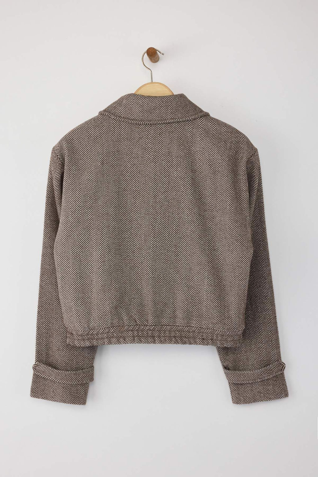 Kahverengi Bal?ks?rt? Desenli Oversize Kal?p Bomber Ince Ceket Mont TWOAW26MO00129 - Trendyolmilla фото 7