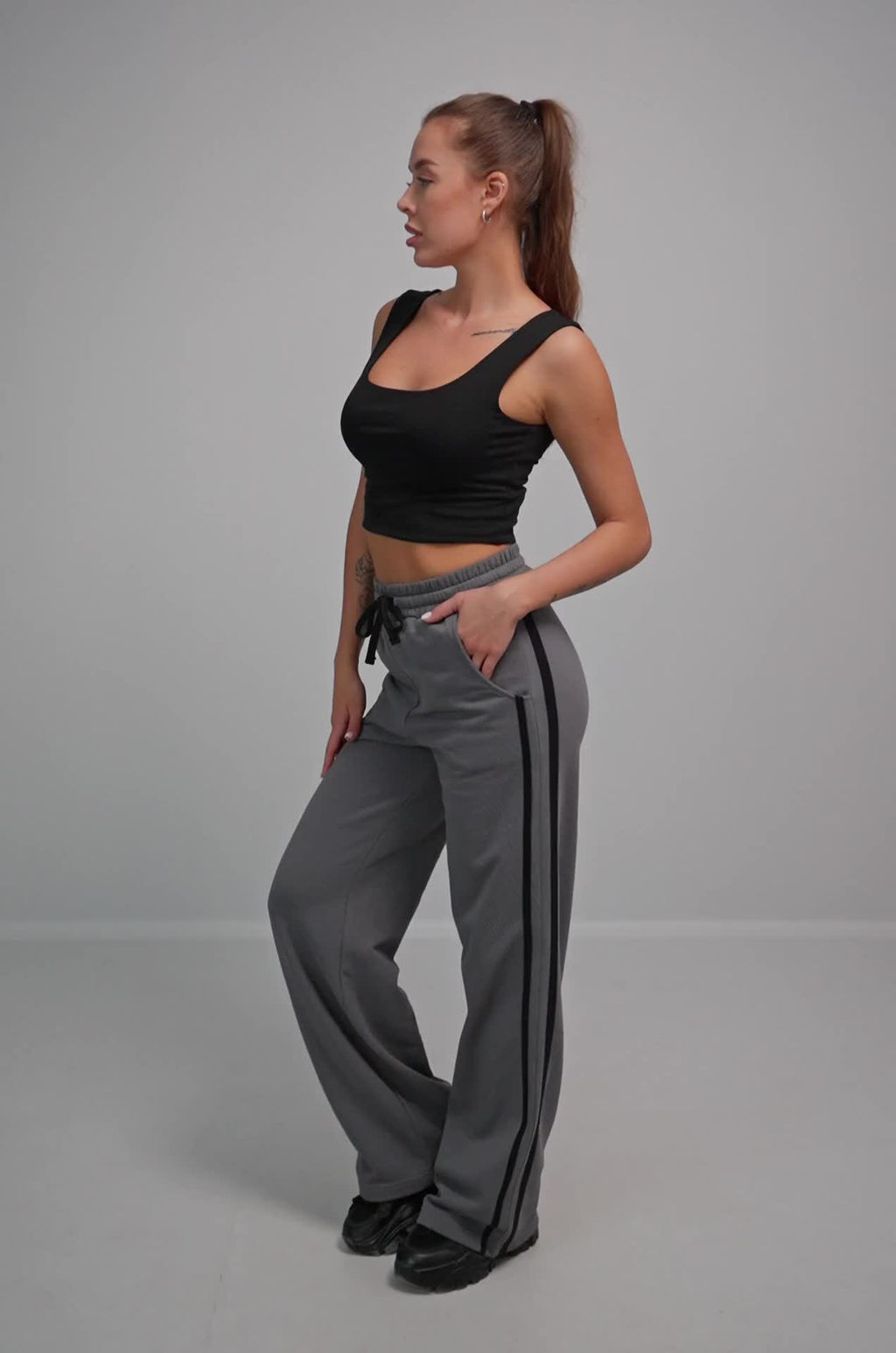 Женские брюки из футера двухнитки Happyfox
