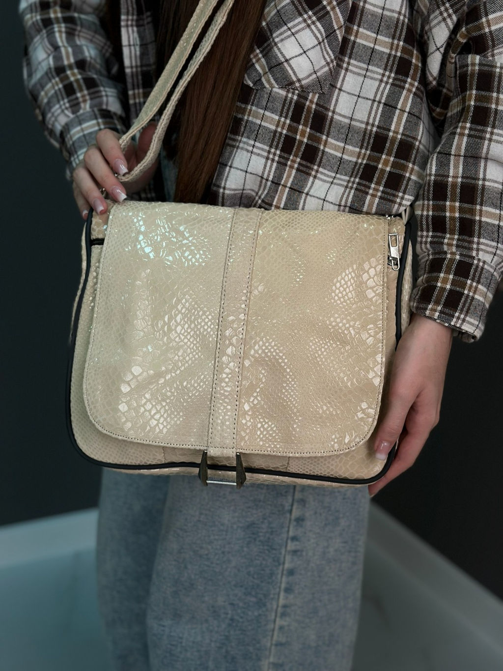 Сумка женская из телячьей кожи