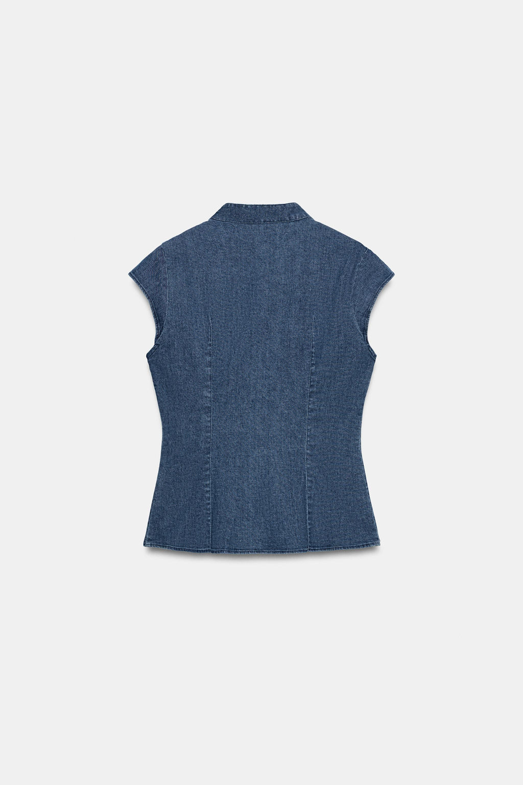 TOP EFECTO DENIM BOTONES / Azul - Zara фото 4