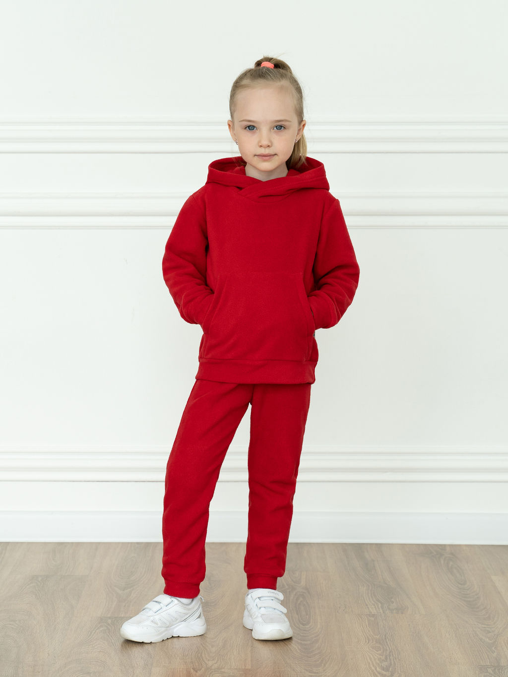 Костюм детский флисовый красный 7043г(ш) (110, 60)