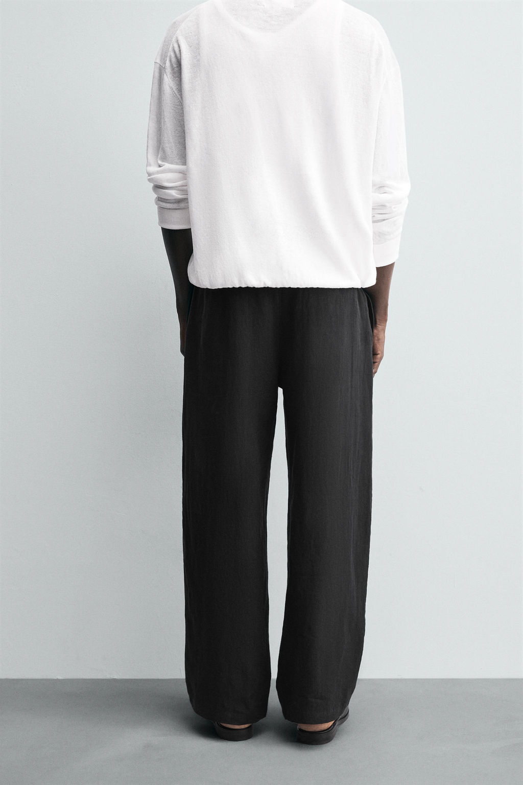 100% LINEN RELAXED FIT TROUSERS - Zara фото 3