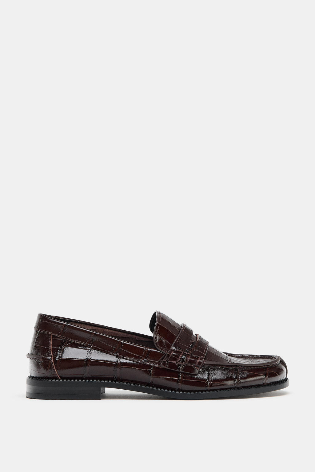 EMBOSSED LEATHER LOAFERS - Zara фото 10