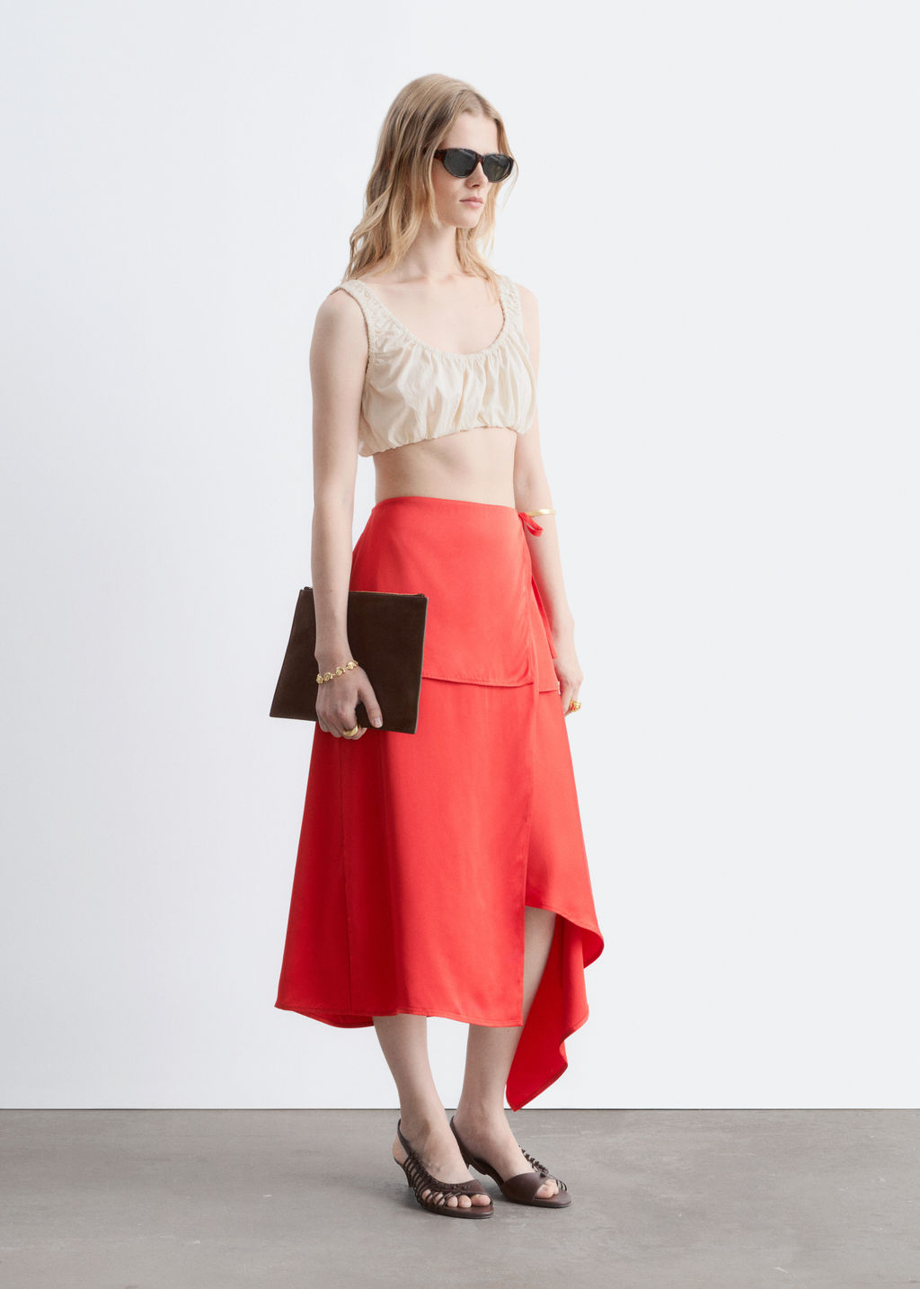 Falda cruzada con paneles superpuestos - H&m фото 4