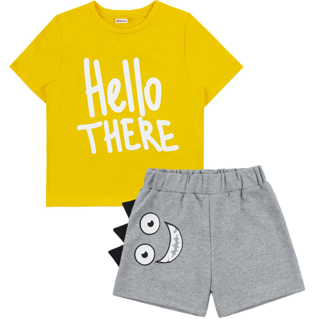 Комплект футболка кулирка, шорты футер 7360900304 - Youlala фото 4