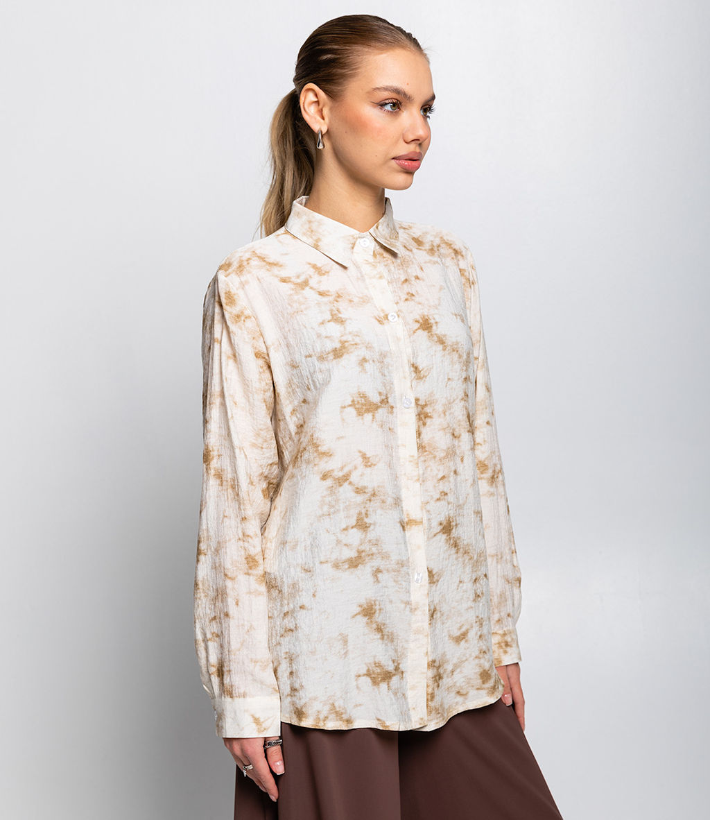 Рубашка #КТ089, бежевый - Dommod фото 2