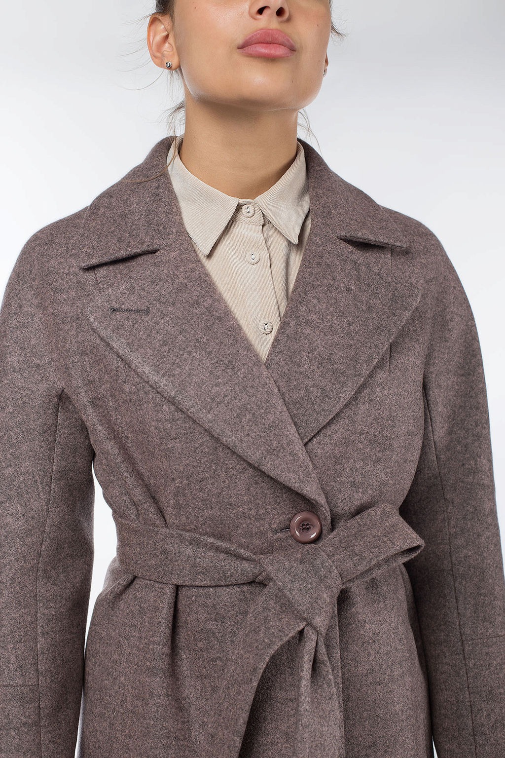 01-09897 Пальто женское демисезонное (пояс)