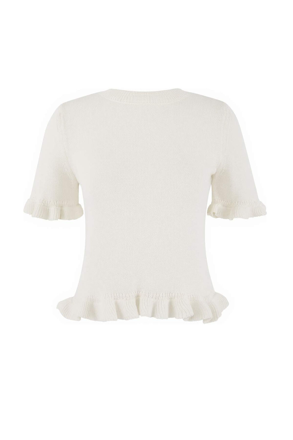 Limited Edition Ekru F?rf?r Detayl? Bisiklet Yaka Triko Bluz TWOSS26BZ00135