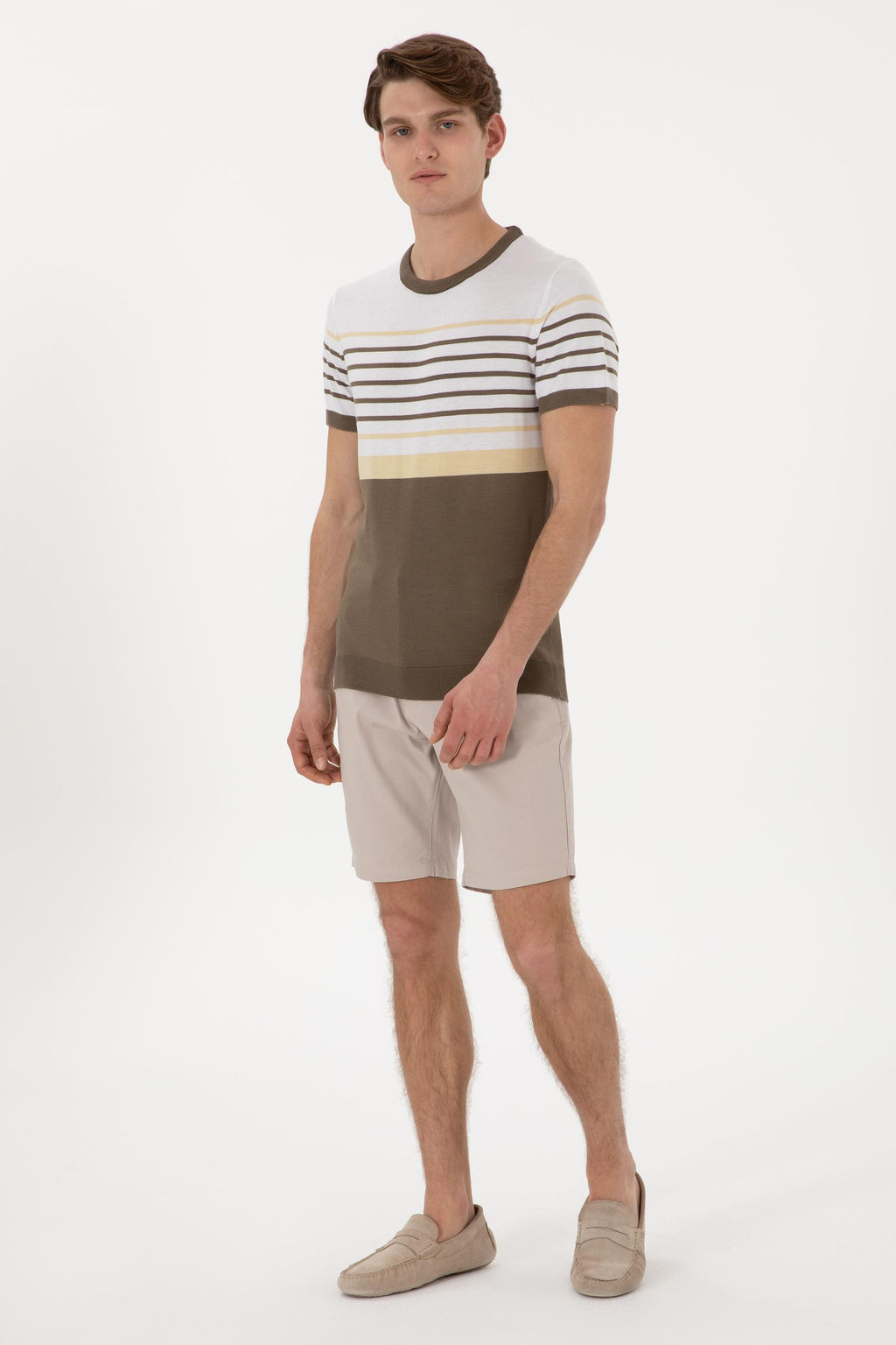 Erkek Slim Fit Bisiklet Yaka Vizon Ti__rt Sepette S_rpriz _ndirim - U.s. polo assn фото 4