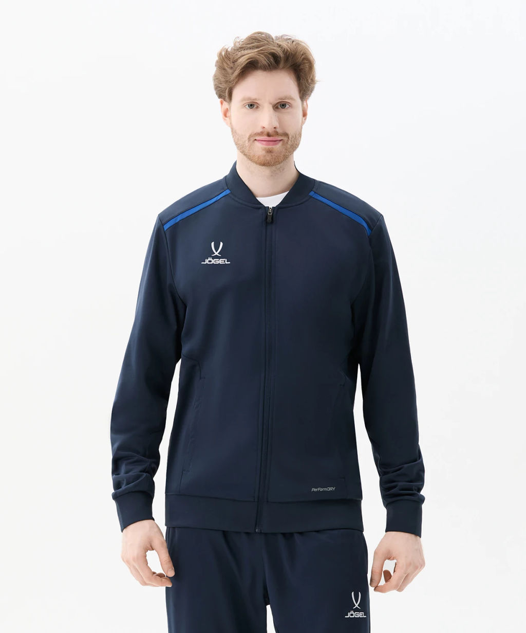 Олимпийка JOGEL DIVISION PerFormDRY Pre-match Knit Jacket, темно-синий  фото 5