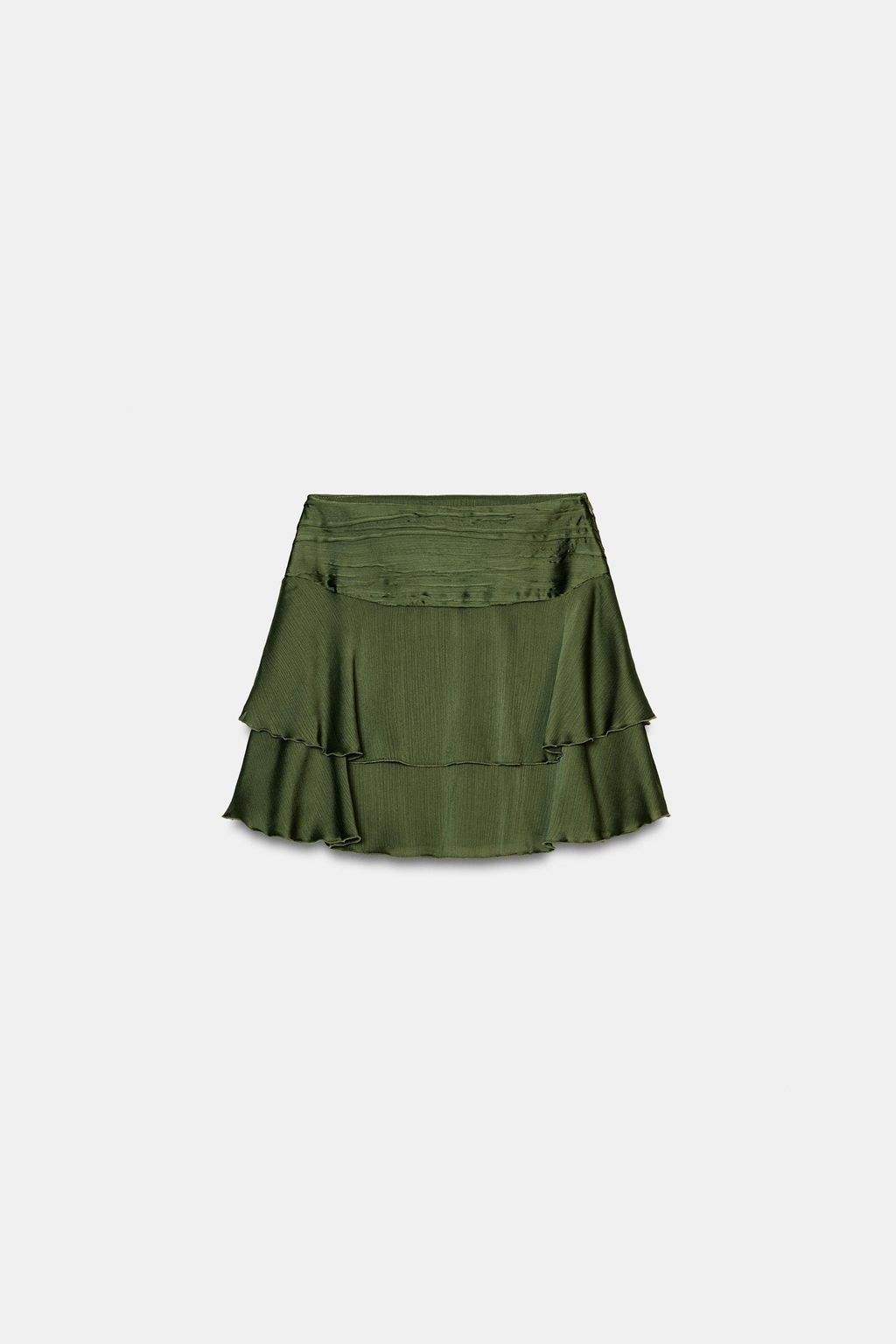 SATIN MINI SKIRT WITH RUFFLES - Zara фото 10