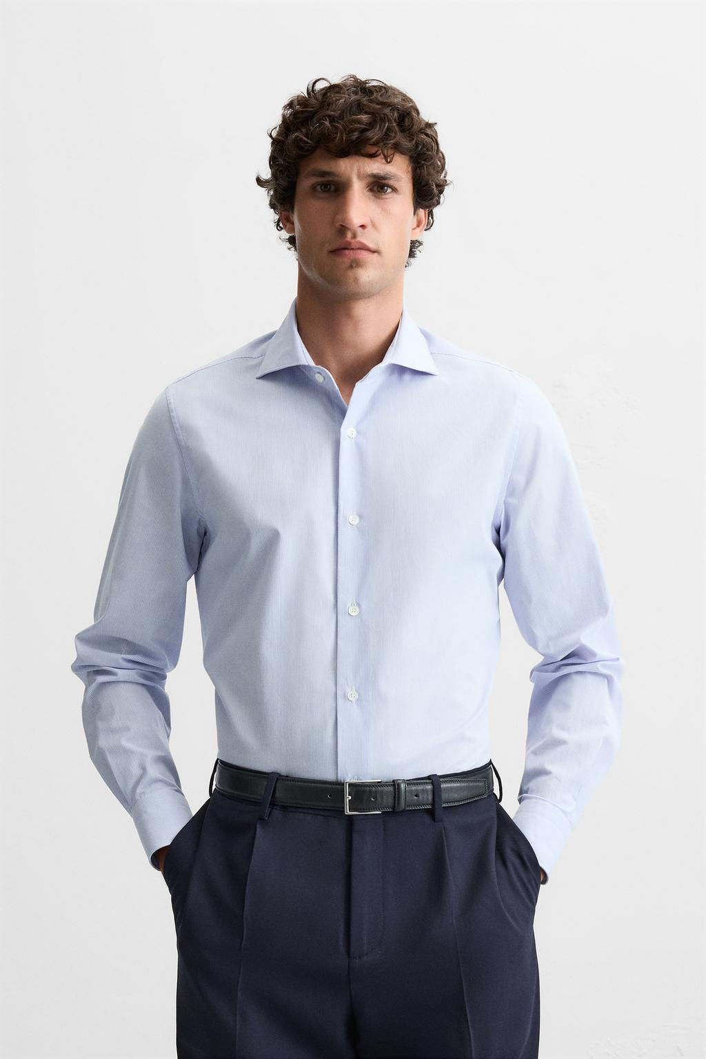SLIM FIT STRIPED SHIRT - Zara фото 2
