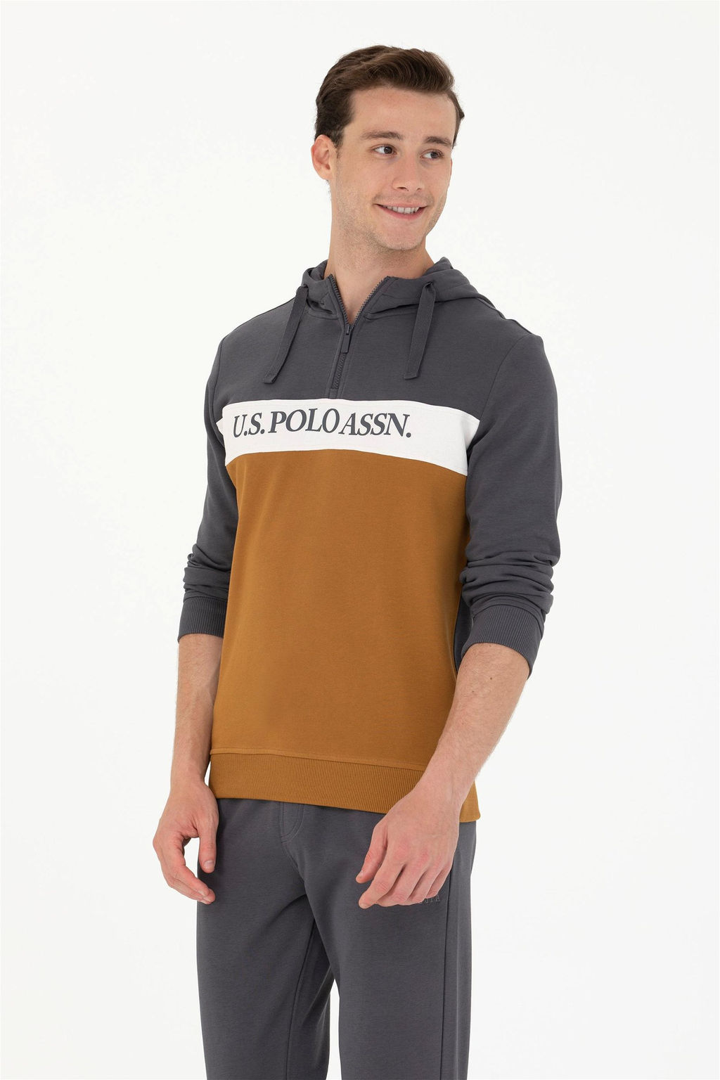 U. S. Polo Assn Мужской свитшот антрацитового цвета - U.s. polo assn фото 3