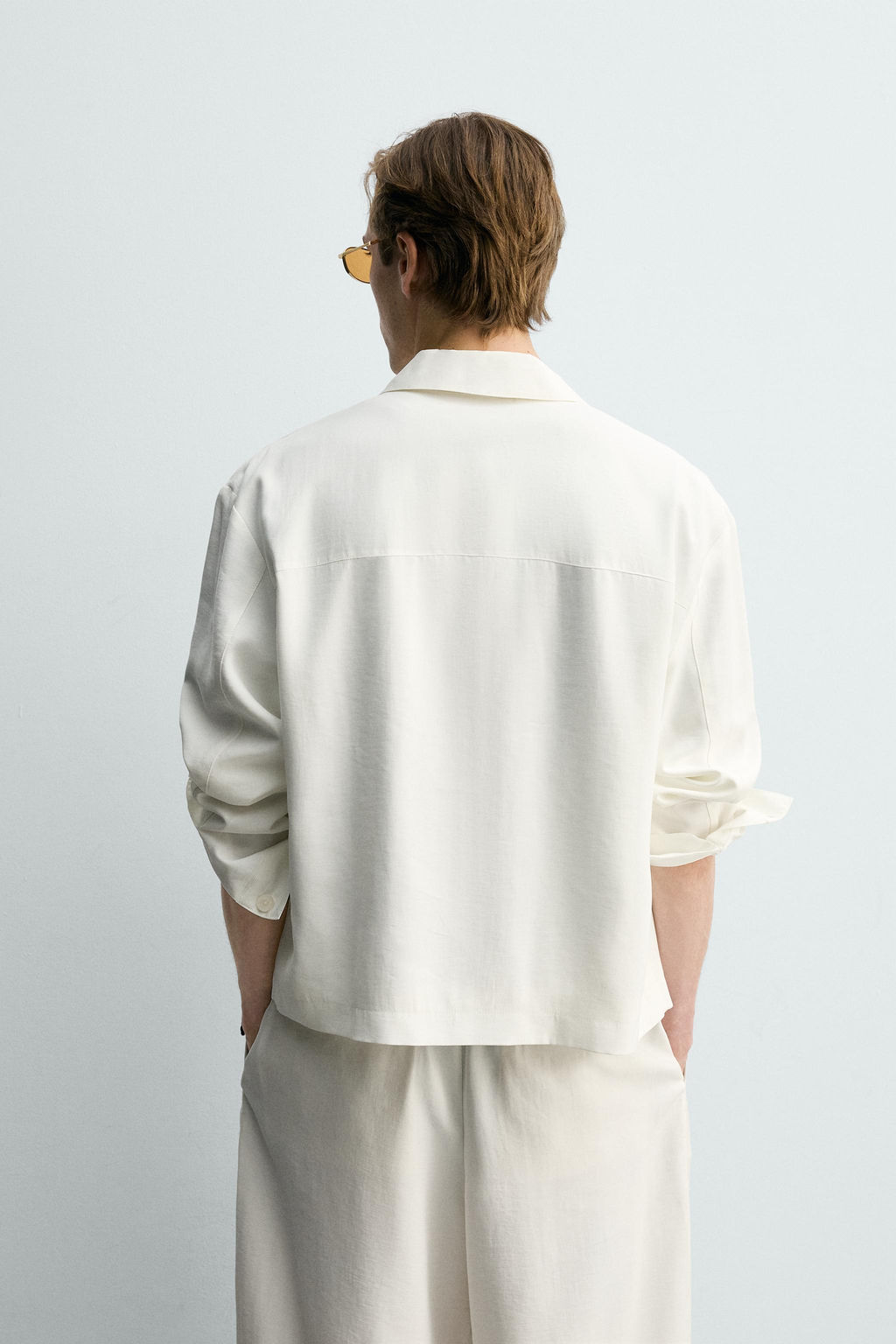 SOBRECAMISA FLUIDA BOXY FIT / Blanco roto - Zara фото 3