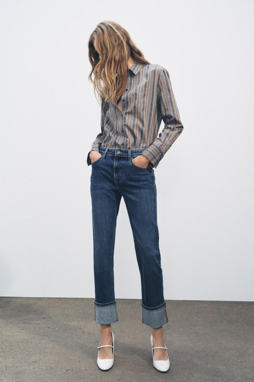 ZW COLLECTION SLIM MID-WAIST JEANS - Zara фото 28