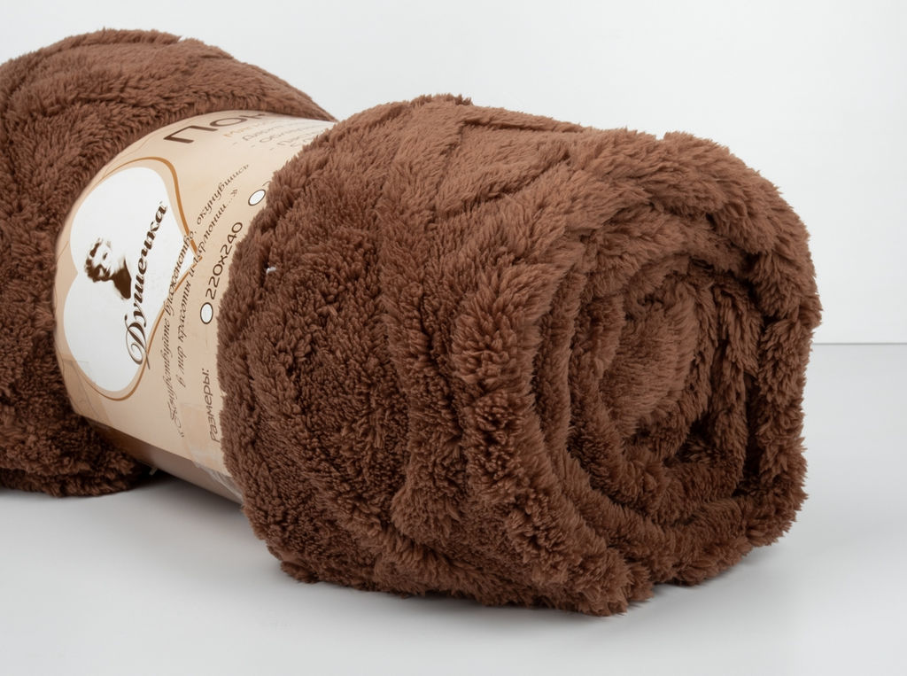 АРТ 009 Покрывало- плед стриженый 180*210 "Мусс Мокко"