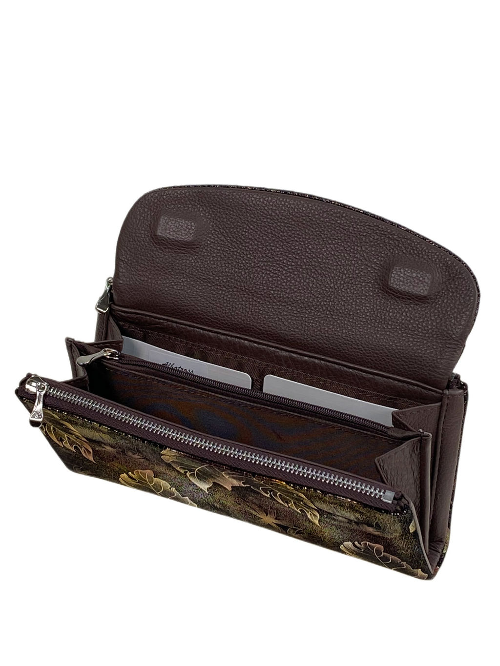 Женский кошелёк из натуральной кожи, цвет кофе - Greta фото 2