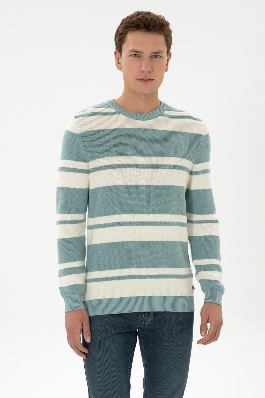 Erkek Regular Fit Bisiklet Yaka Mint Kazak - U.s. polo assn фото 3