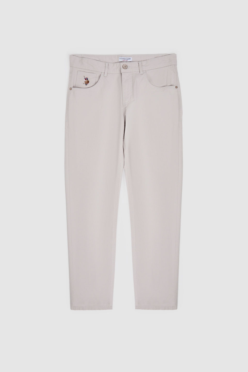 Erkek Slim Fit A__k Gri Kanvas Pantolon - U.s. polo assn фото 6