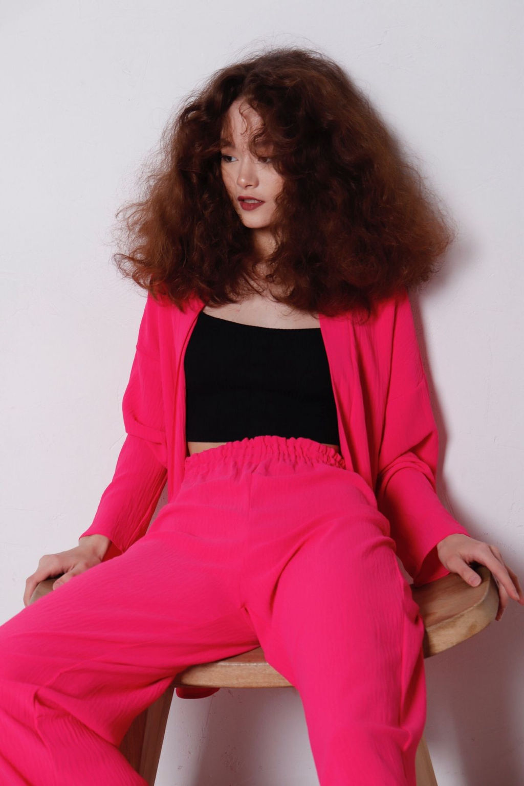 9183 Костюм из кимоно и брюк-палаццо ярко-розовый - Martichelli фото 27