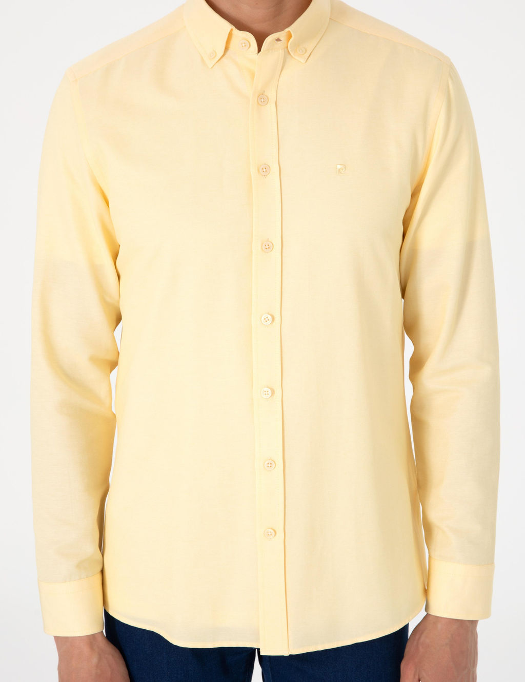 Sar_ Oxford Slim Fit Kolay _t_lenebilir G_mlek - Pierre cardin фото 6