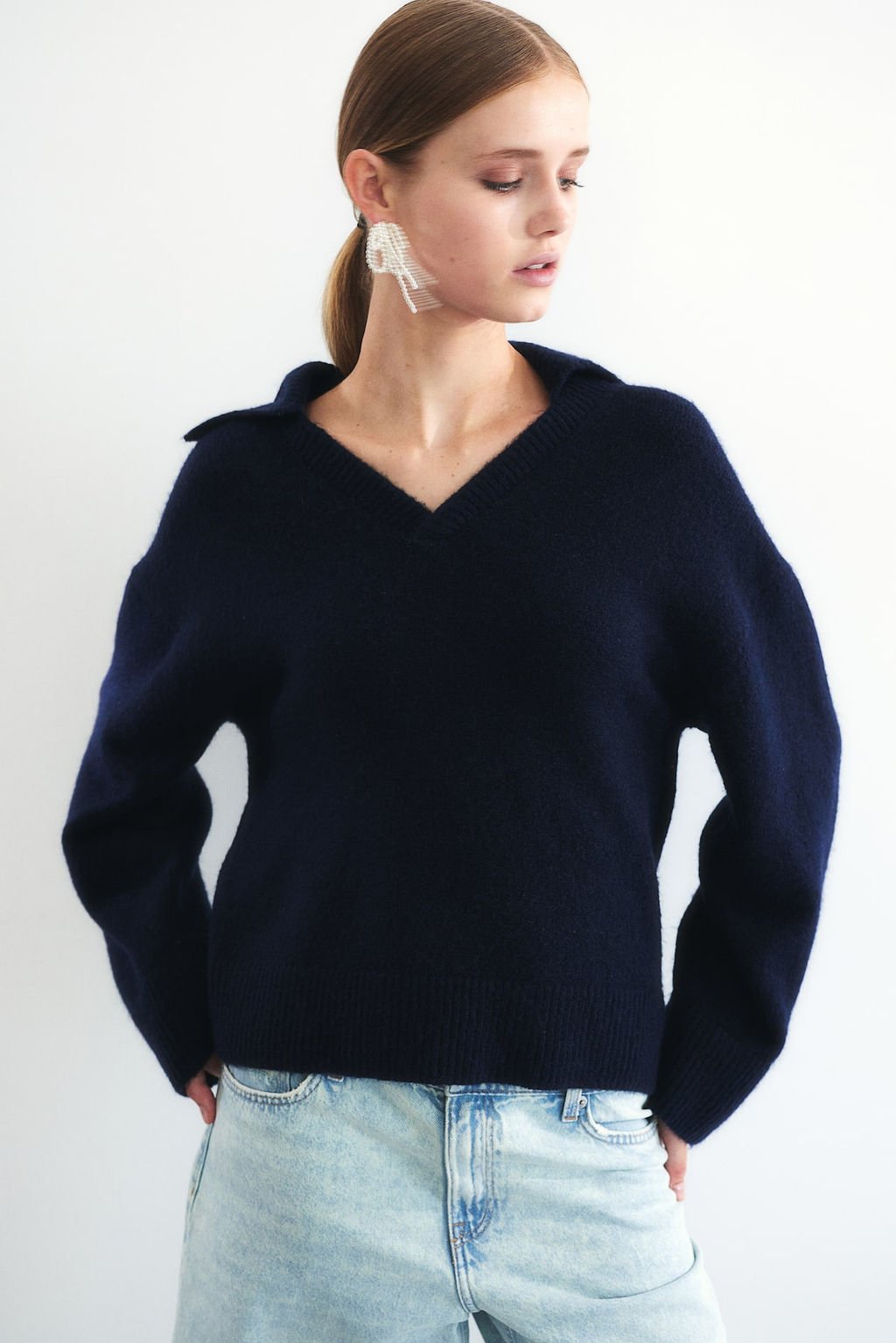 Jersey de punto fino con cuello - H&m фото 2