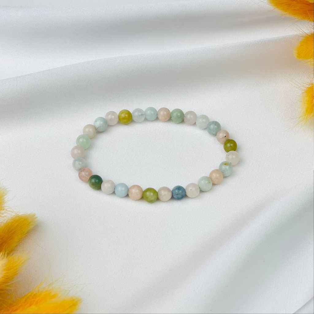 Браслет из Берилла микс - Радуга самоцветов фото 4