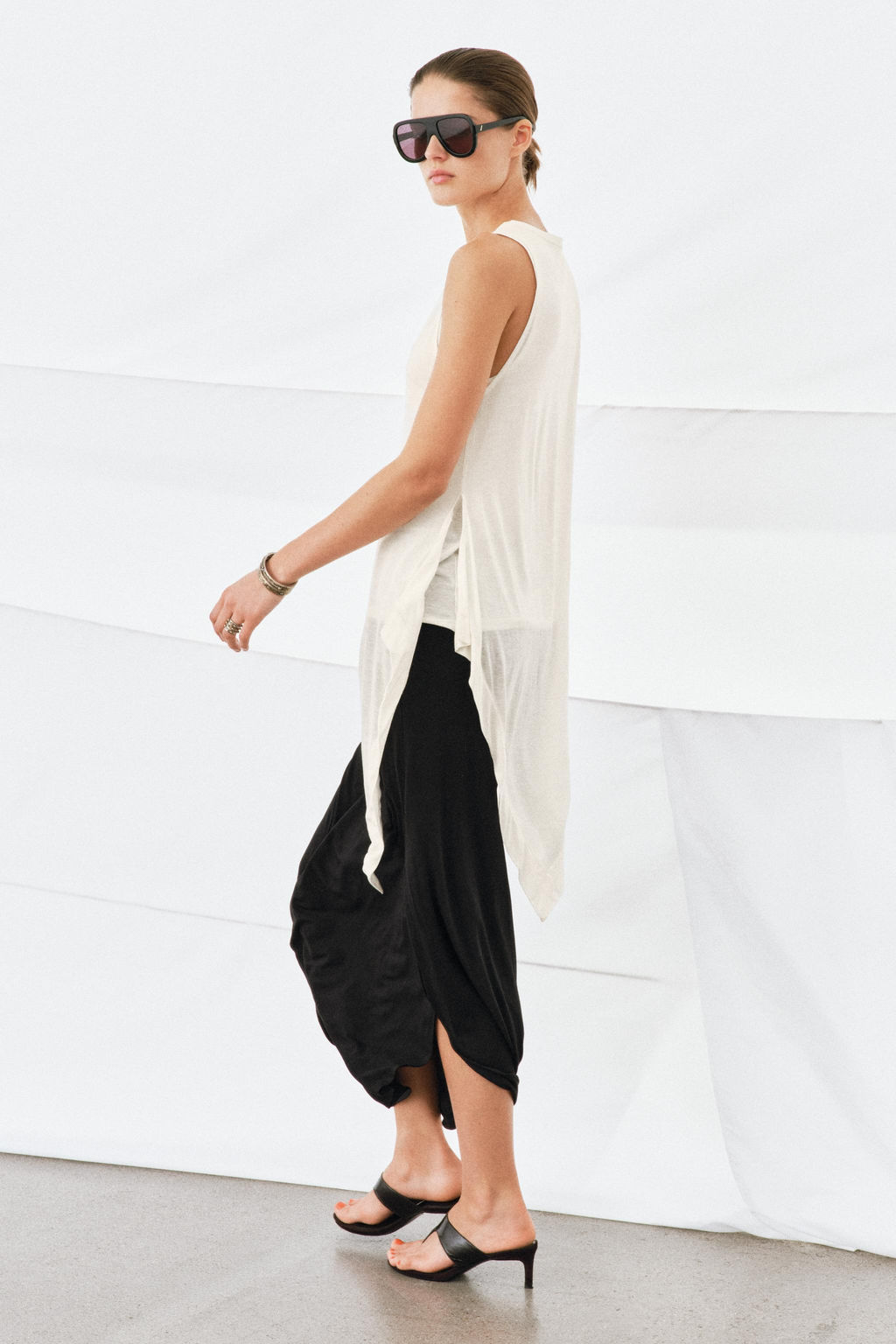 TOP EFECTO DOBLE FLUIDO / Blanco roto - Zara фото 2