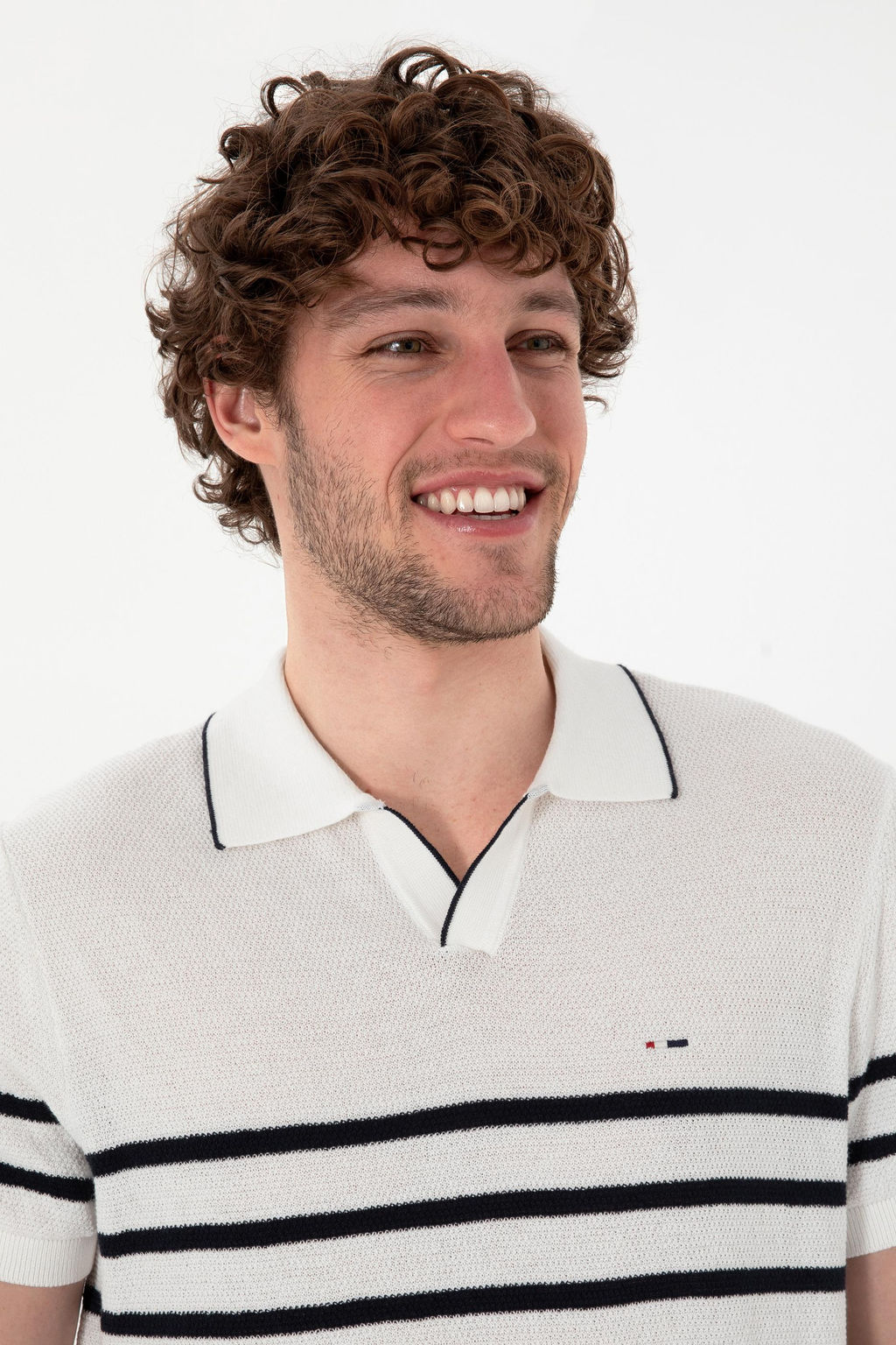 Erkek Slim Fit Polo Yaka Beyaz Ti__rt - U.s. polo assn фото 2