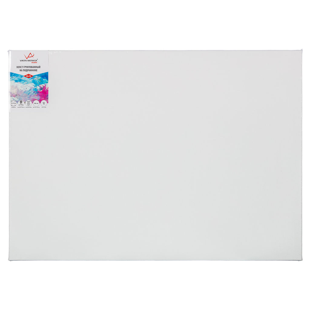Холст грунтованный на подрамнике VISTA-ARTISTA PLMG-5070 100% лён 50 х 70 см 390 г/кв.м 2 шт Залесский среднезернистый