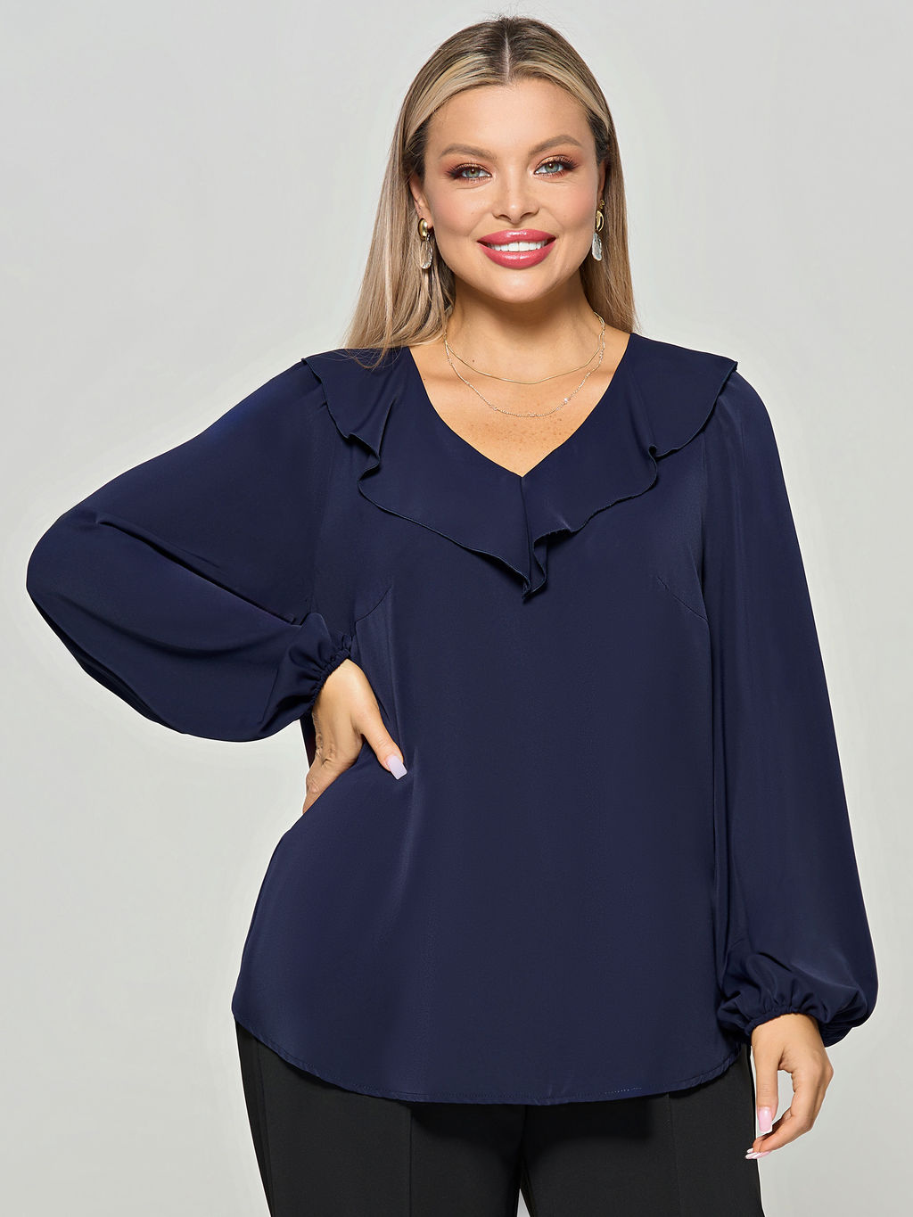 Блузка 0059-26 черничный