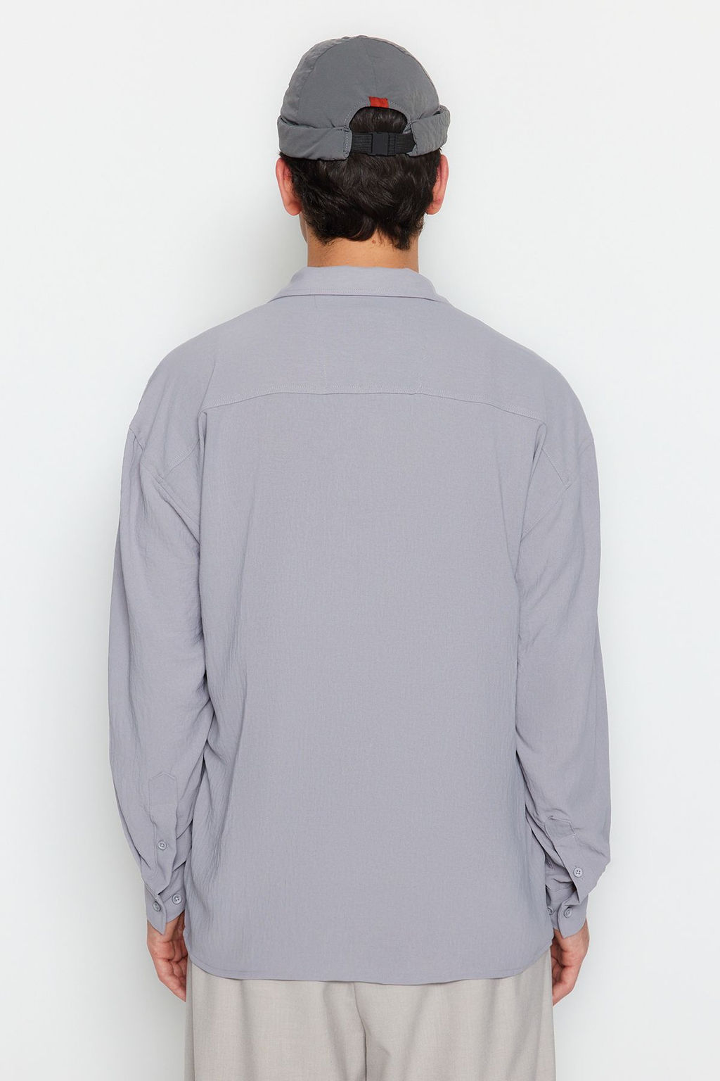 TRENDYOL MAN Beyaz Oversize Fit Apas Yaka Yazl?k Keten Gorunumlu Gomlek TMNSS23GO00053 - Trendyolmilla фото 57