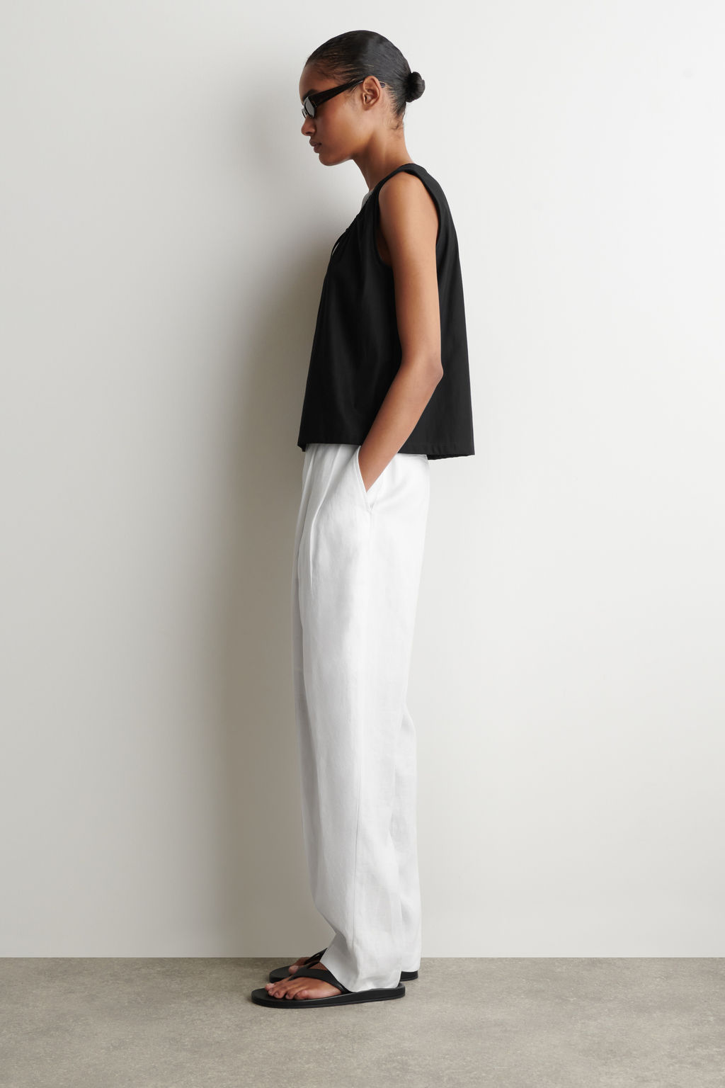 TOP SIN MANGAS CON CUELLO FRUNCIDO - H&m фото 4