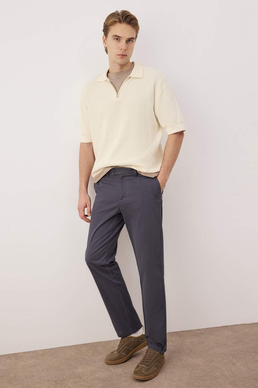 Siyah Erkek Dokuma Esnek Kumas Pantolon TMNAW26PL00033 - Trendyolmilla фото 6
