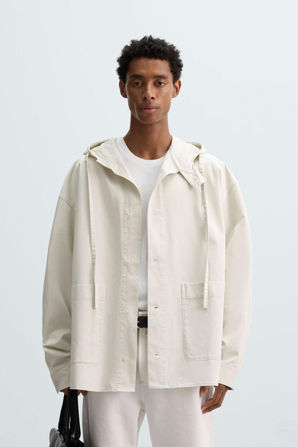 OVERSIZE FIT HOODED OVERSHIRT - Zara фото 2