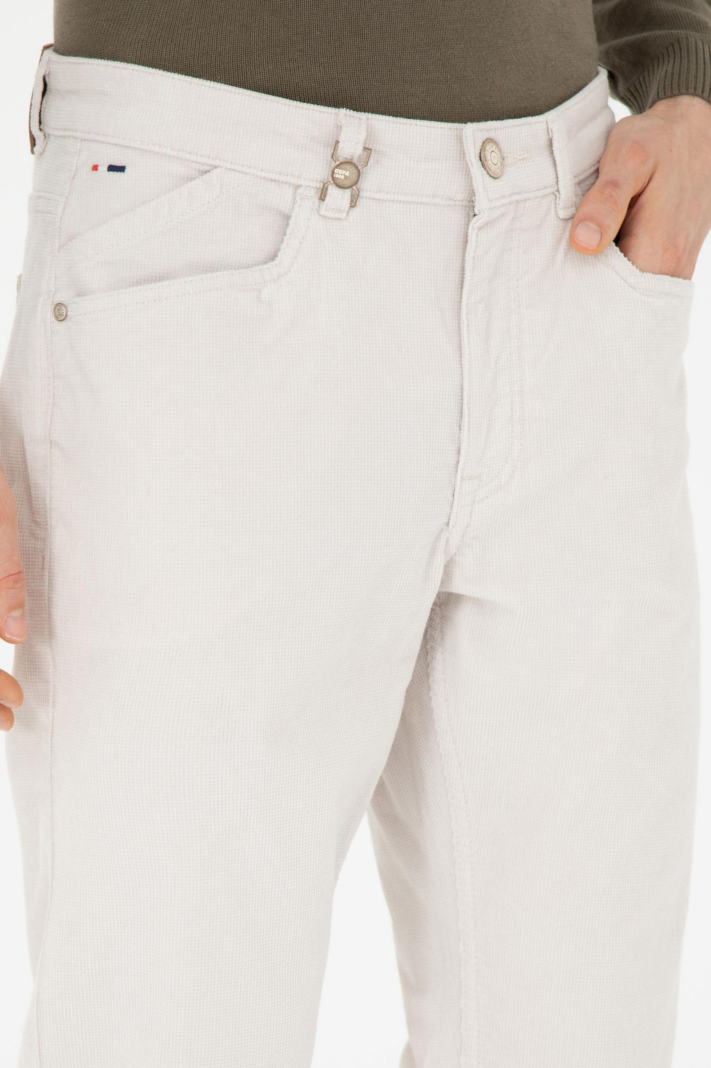 Erkek Regular Fit Ta_ Kanvas Pantolon