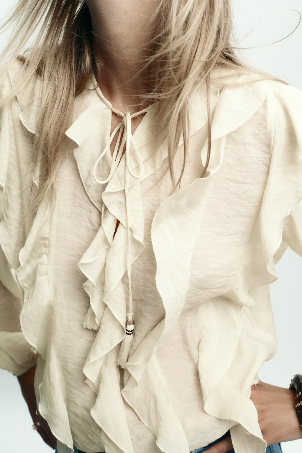 ROMANTIC RUFFLED BLOUSE - Zara фото 3