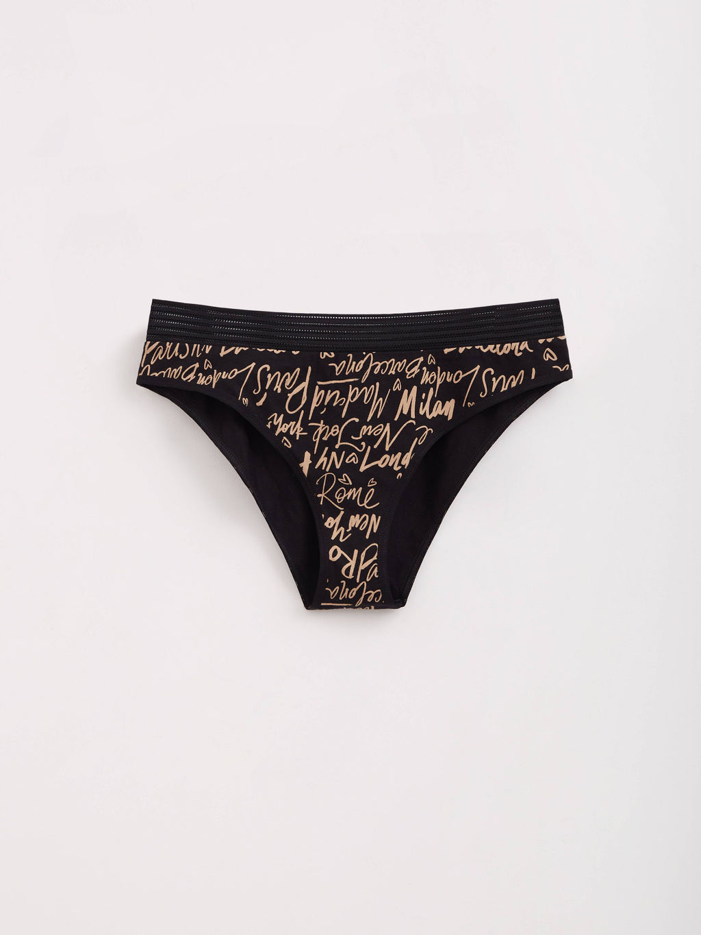 CONTE Poetic LB 1528 Трусы бикини из хлопка с ажурной тесьмой black-coffee - Conte elegant фото 4