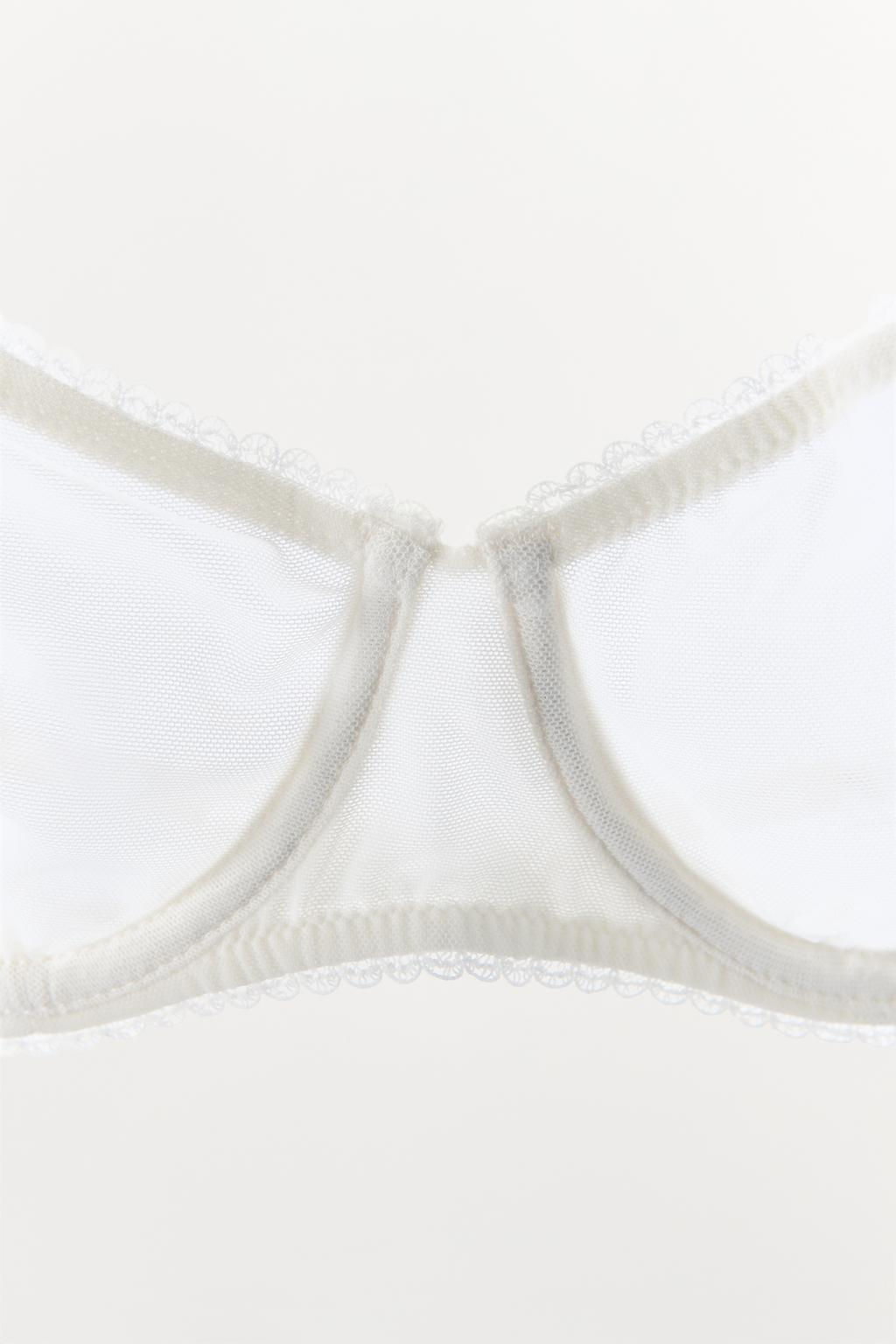 LACE MESH BRA - Zara фото 7