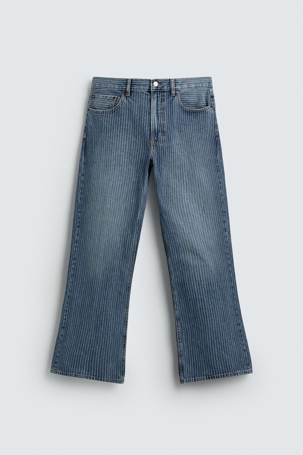 STRUCTURED STRAIGHT-LEG BOOTCUT JEANS - Zara фото 7
