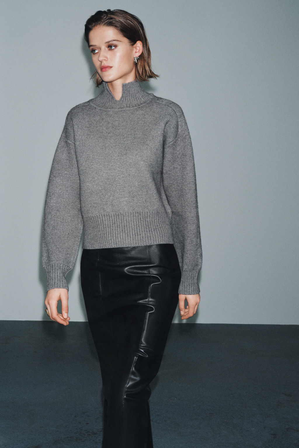 KNIT JUMPER WITH COLLAR OPENING - Zara фото 7