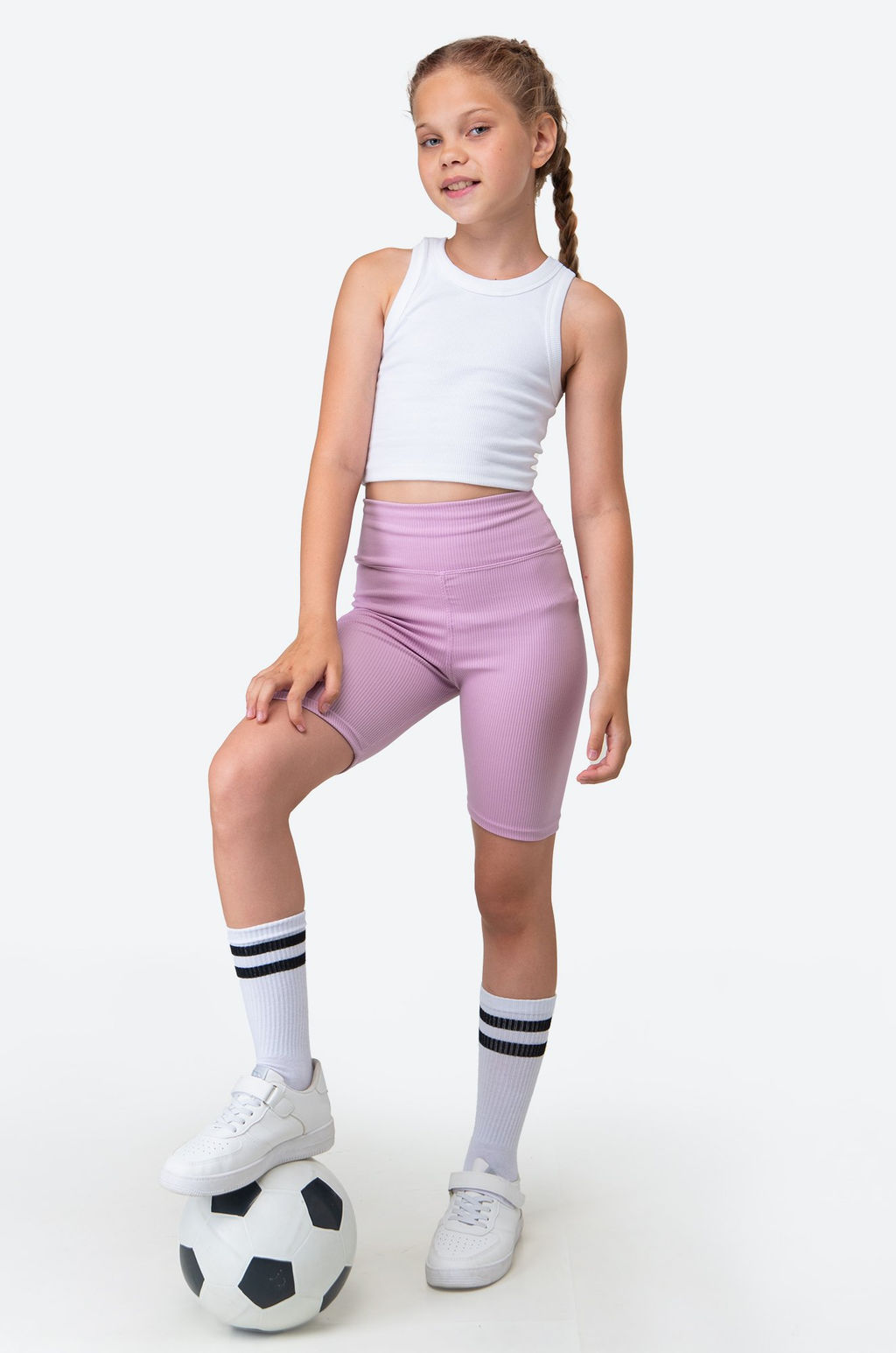 Велосипедки в рубчик для девочки Happyfox