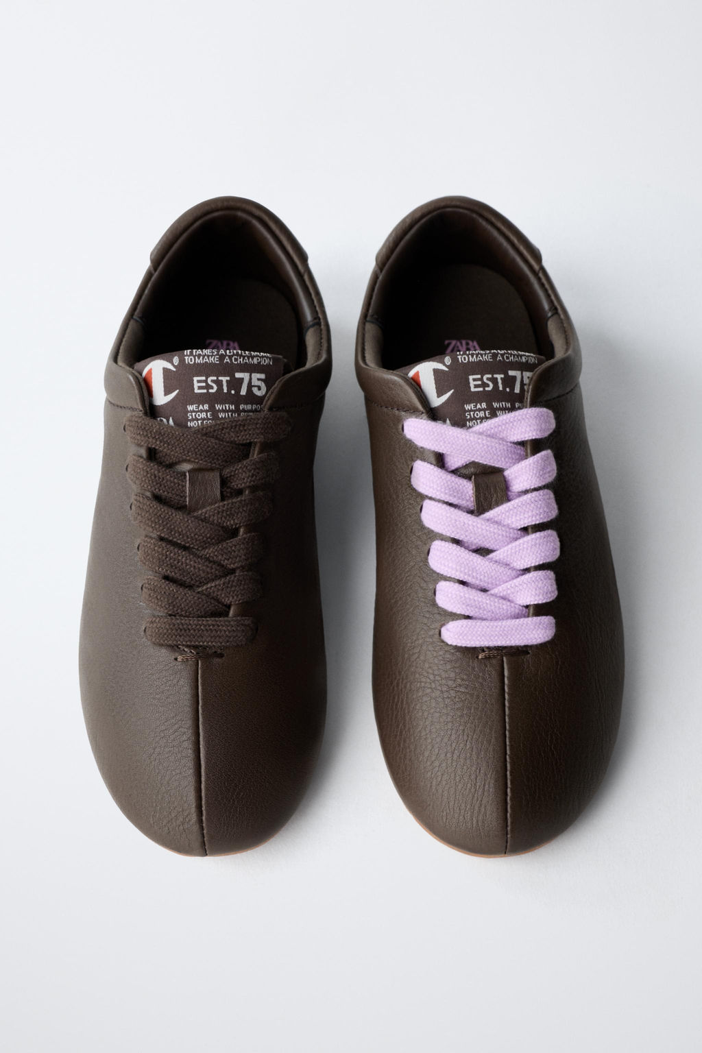 CHAMPION ® X ZARA LEATHER DERBY SHOES  фото 5