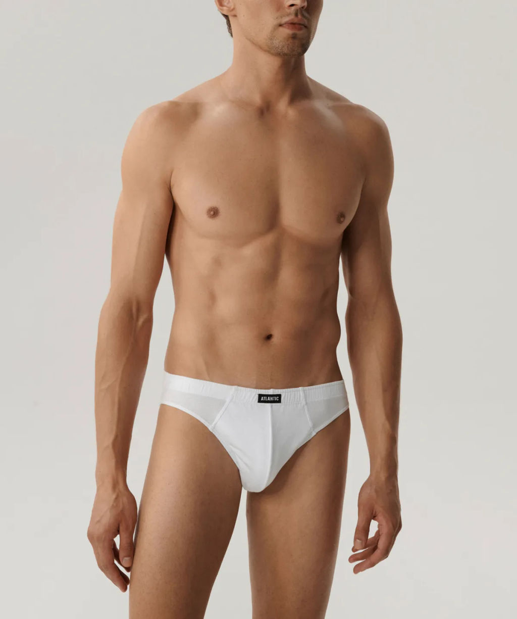 ATLANTIC 3BMP-322 Трусы спорт Basic - набор 3 шт. белый фото 4
